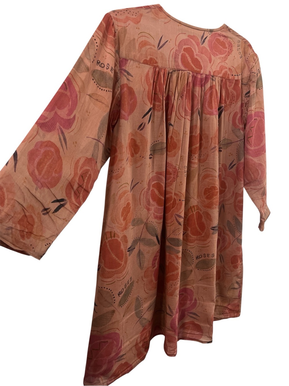 Gundrum Sjoden Floral Button-Front Tunic Dress in Dusty Rose - Picture 10 of 10